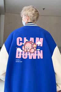 摇粒绒棒球服男大码开衫卫衣男夹克 BF86318-P65图片