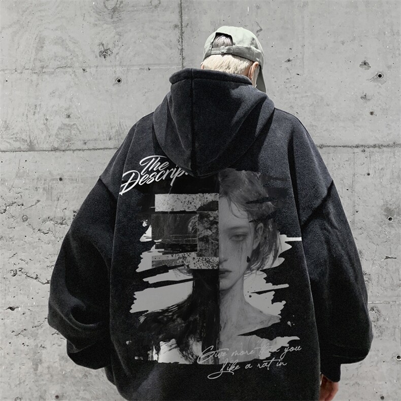 新图爆秋冬重磅水洗连帽卫衣美式大码男衣服XZ517A-3-WL3608-P68，男装卫衣，星座517A-3