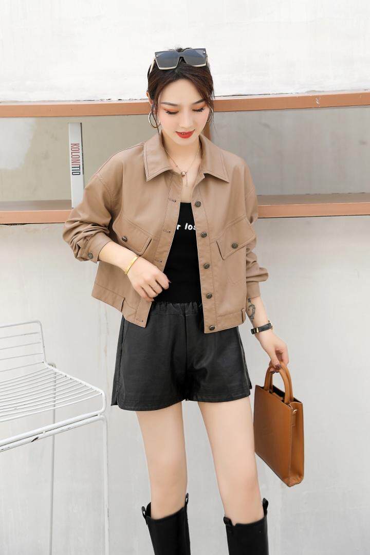 秋装皮夹克，其它，艾美多姿