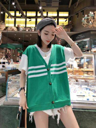 针织拼接款假两件，一杭补单王，女装，一杭