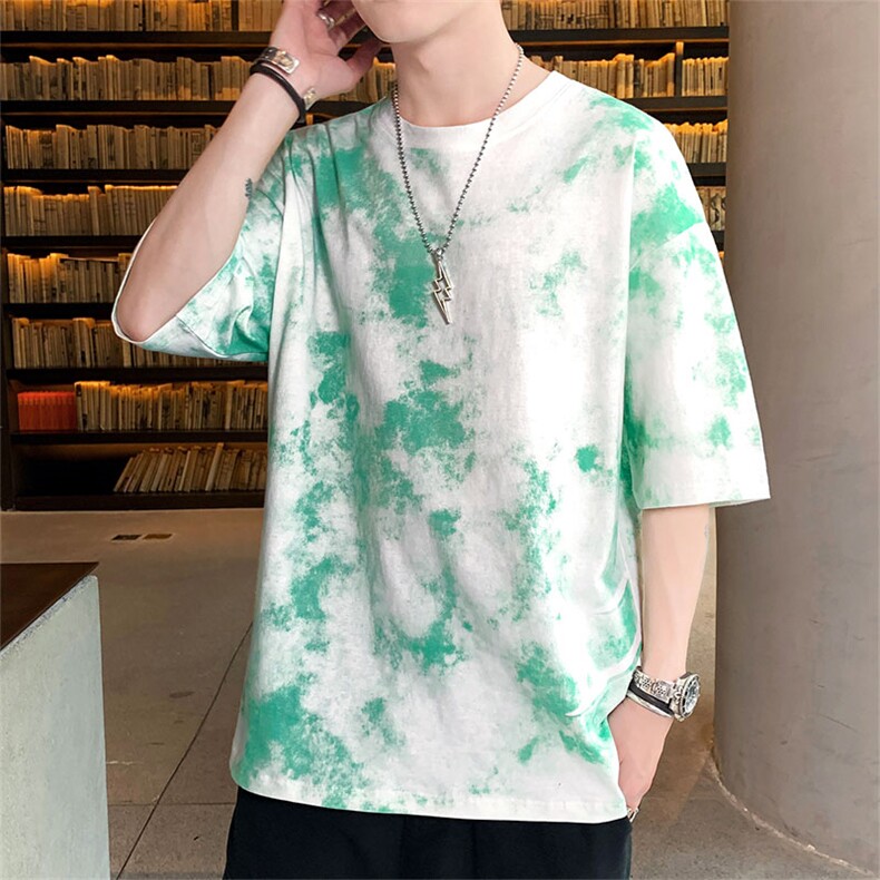 t恤男短袖新款夏季宽松五分中袖体桖上衣服纯棉半袖男潮3051-P35,男装T恤,电商A318