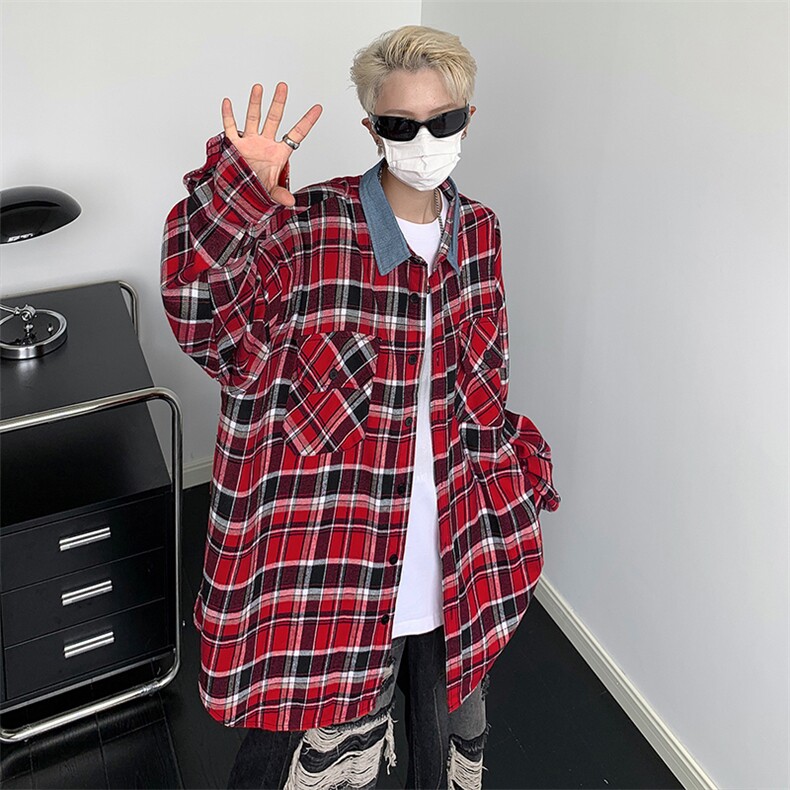 男女小香风粗织高级感格子衬衫休闲夹克外套CS01322-P40,男装衬衫,星座308B-1