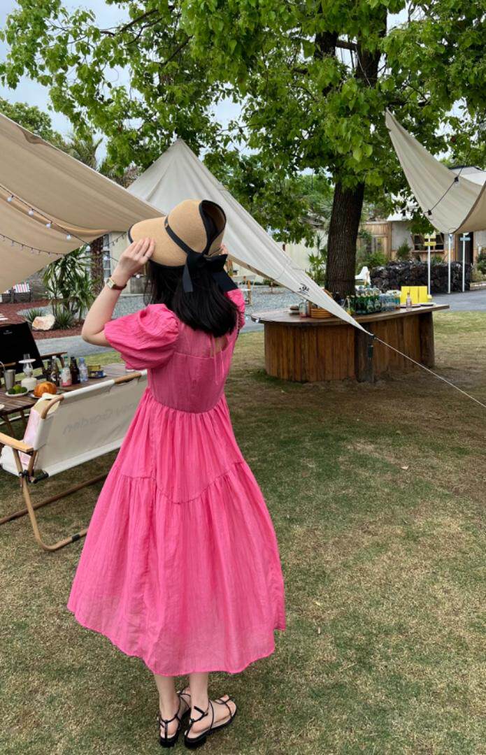 后设计系绳连衣裙，女装连衣裙，唯品