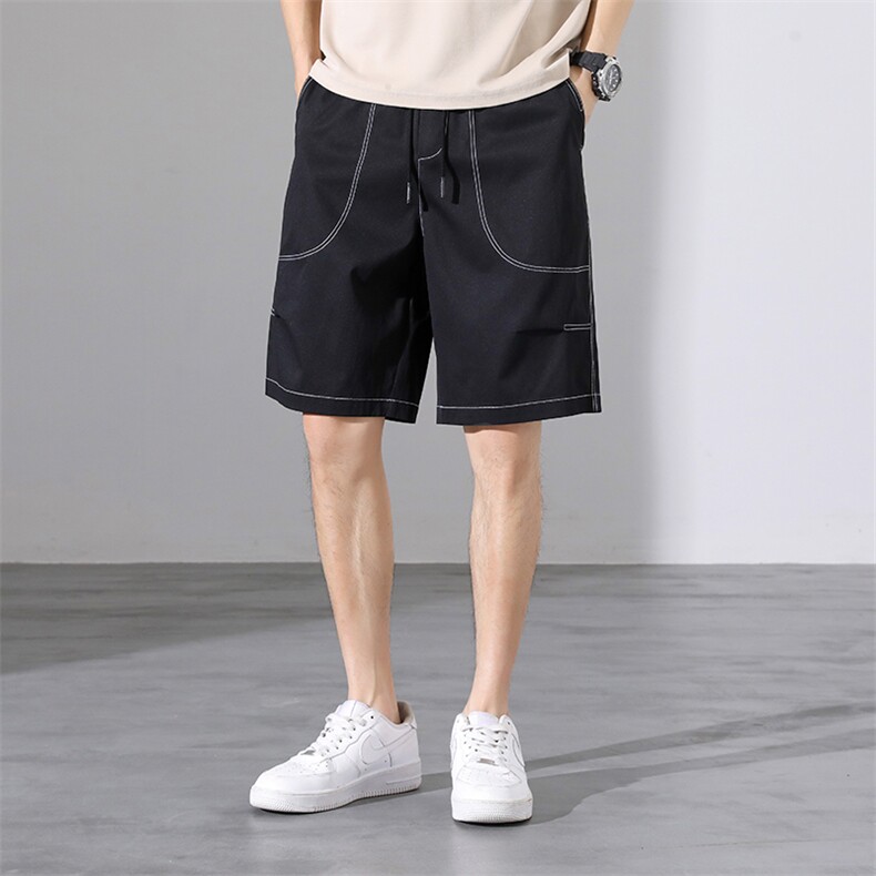 夏季新款短裤男宽松潮流港风百搭休闲五分裤运动短裤327-P20控48,男装牛仔裤,星座717