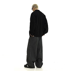 L102-P58春秋慵懒风简约百搭重磅拉链毛衣男长袖宽松休闲，男装针织衫/毛衣，电商B323A