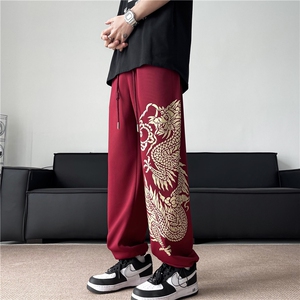 DK9537-P53龙年大吉新款春秋季时尚高品质卫裤男士百搭休闲裤图片