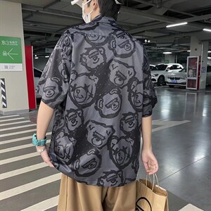 短袖衬衫春款男港风潮流C30P30图片