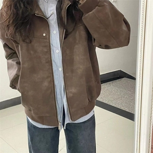 DW21-P65新款复古男女同款2025新款秋季宽松百搭外套-网图现货图片