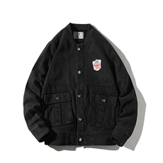 男士外套秋季新款牛仔衣棒球服夹克衫韩版休闲修身青年潮8169-P80，男装夹克，电商A318