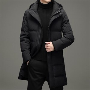 新款2023冬季脱卸帽羽绒服男装白鸭绒外套爸爸装YL21607-P390，男装羽绒服，电商B212（原钱塘6029）