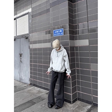 覆古玛瑙纽扣口袋连帽卫衣秋冬男女纯色百搭帽衫WY05，男装卫衣，星座208-5
