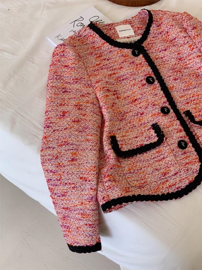 【秋款新品】撞边设计小香外套，其它，TWO LAPS