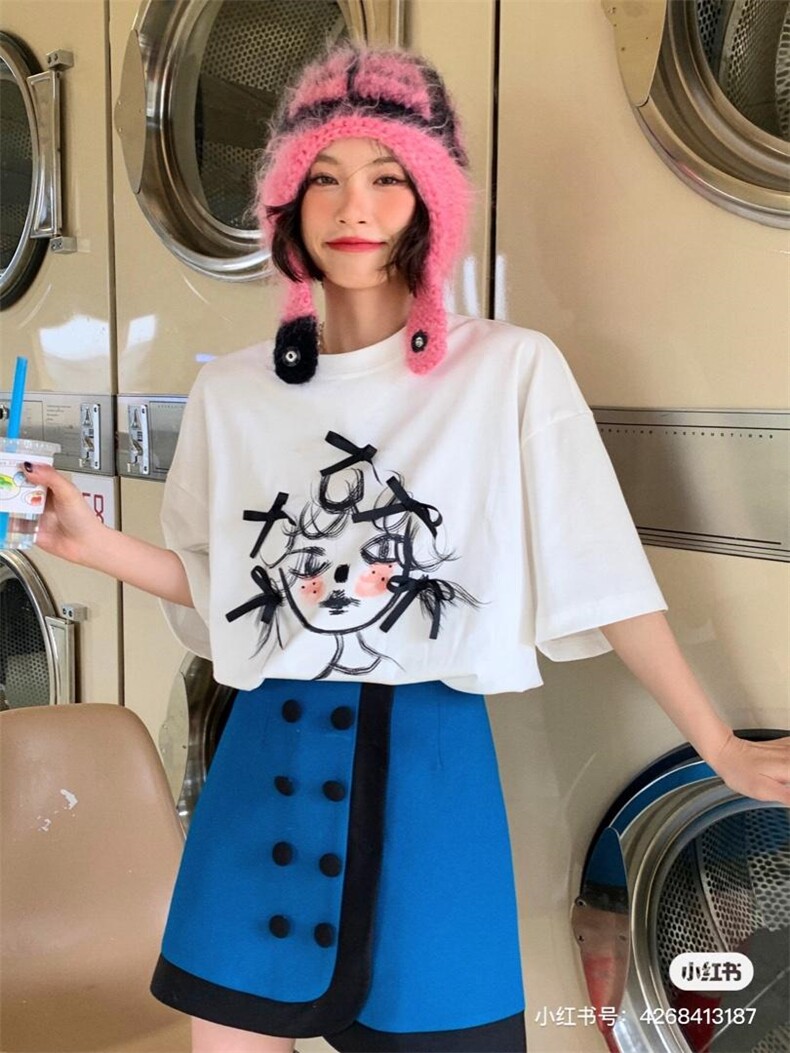 女孩印花短袖T，其它，YOUER DENG