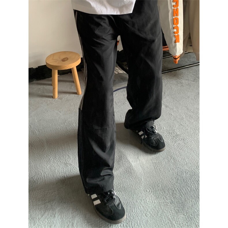 【网图有货】三条杠条纹织带裤子夏季直筒速干运动裤K22LL-特P40,女装休闲裤,星座1007（原301D）