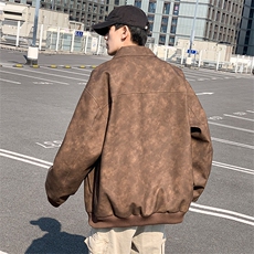 美式潮牌飞行夹克男2025春秋新款宽松复古高级感JK237P58，男装夹克，电商D325