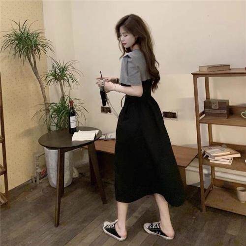 夏装新款抽绳韩版连衣裙，女装连衣裙，尚+