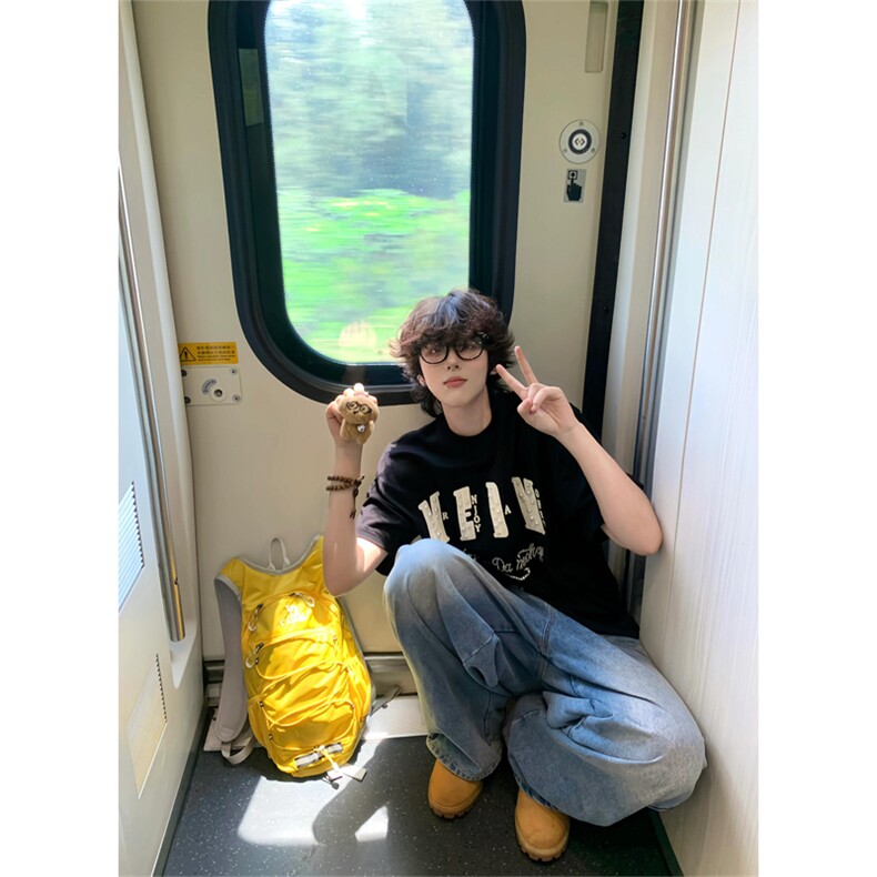 网图有货夏季小香贴布珍珠字母刺绣短袖T恤男女情侣上衣A608-P45,男装T恤,星座1505