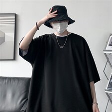 HT73099-P22华夫格t恤男短袖男大码五分袖大皂风，男装T恤，电商A040