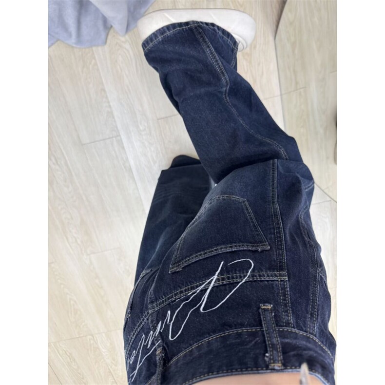 1506/GD70670/P44日系复古牛仔裤男春秋潮牌宽松休闲直筒工装裤，男装牛仔裤，星座1506A