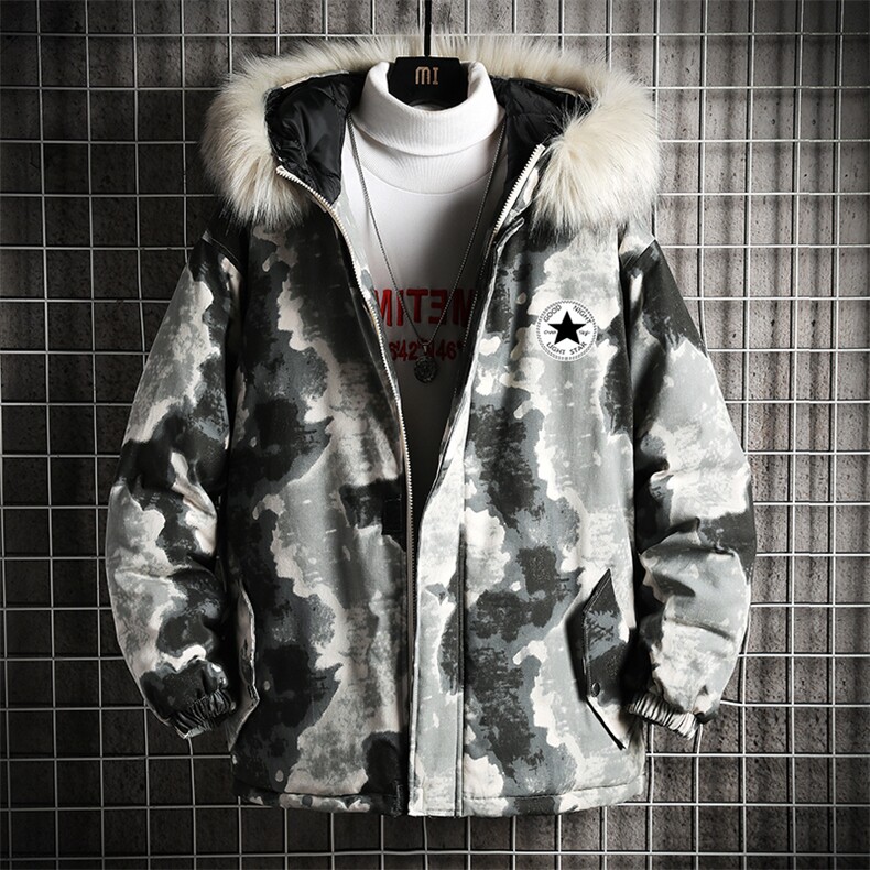 MC49008-P135日系潮衣男大码派克服男工装服外套袄网格,男装棉衣,电商A040A