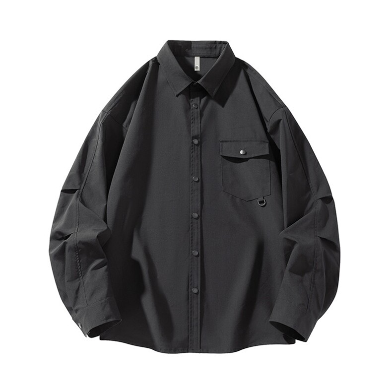 秋季纯色长袖工装衬衣男宽松落肩质感衬衫外套DSA157B-CS4503-P45,男装衬衫,电商A157B