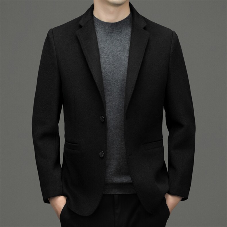 BEN07钱塘2020-2中年男士冬季厚款商务休闲简约羊毛西服P230图片