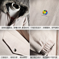 MM48101-P130冬季大毛领衣男士大码加厚袄男服网格挂拍，男装棉衣，电商A040A