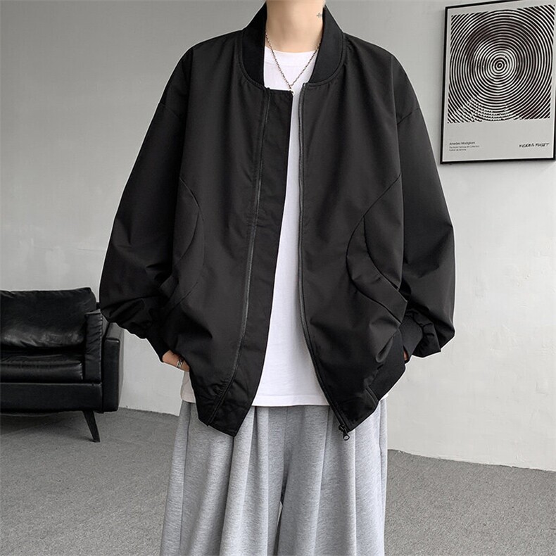 M-8XL春季棒球服外套男大码立领飞行员夹克潮牌休闲衣服JK001P65,男装夹克,电商B312