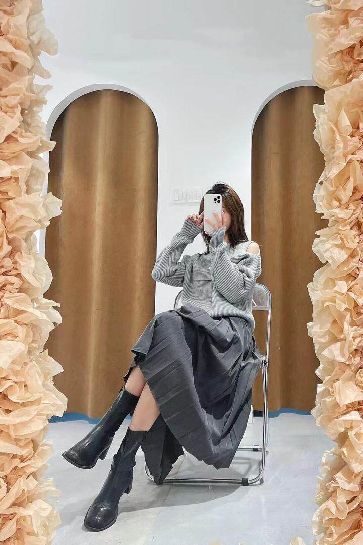 新款设计感超强款毛衣，女装针织衫/毛衣，SMOOTH