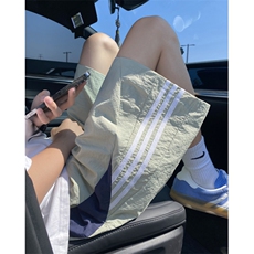 抖音品质夏季新款冰丝条纹宽松休闲五分裤B315-K24186-特p25控48，男装牛仔裤，电商B315