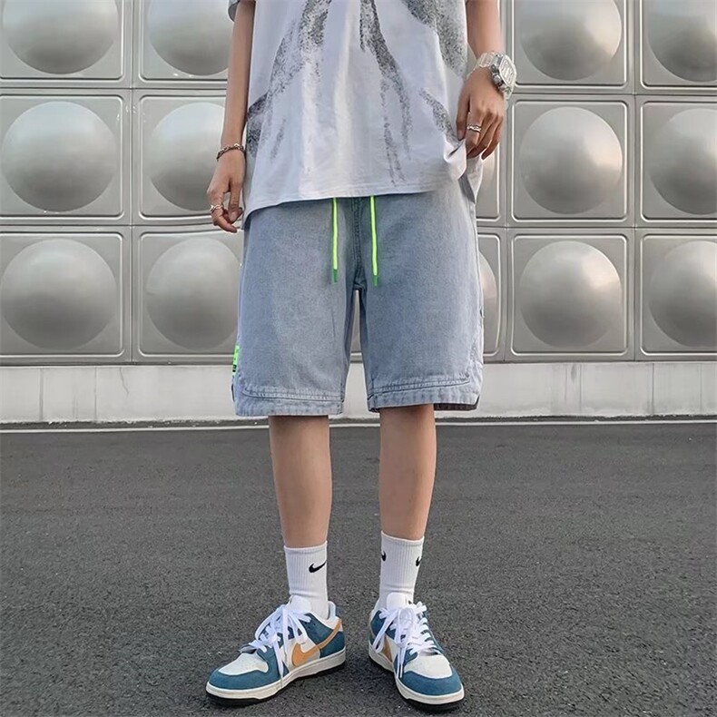 潮流春季牛仔裤男松紧带牛仔短裤A77P38，男装牛仔裤，星座1116-2