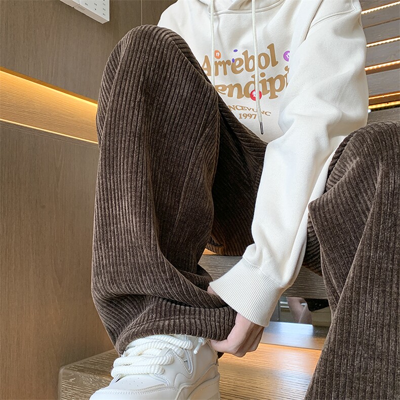 秋冬新款灯芯绒直筒休闲裤大码M~5XL XZ604-KG64-P45控58图片