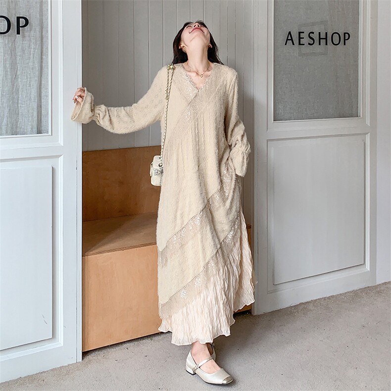 有货新款秋冬法式鱼尾连衣裙AD7706-P155K238,女装连衣裙,2B187