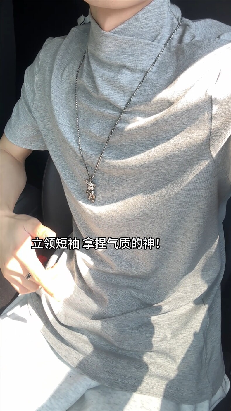 XZ809A/GGD01/P35/控48索罗那品质情侣半高领T恤,男装T恤,星座809A(原222-1)