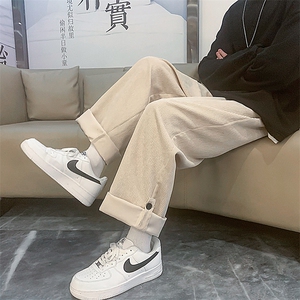 DM92-P40港风直筒男款宽松休闲裤灯芯绒运动裤图片