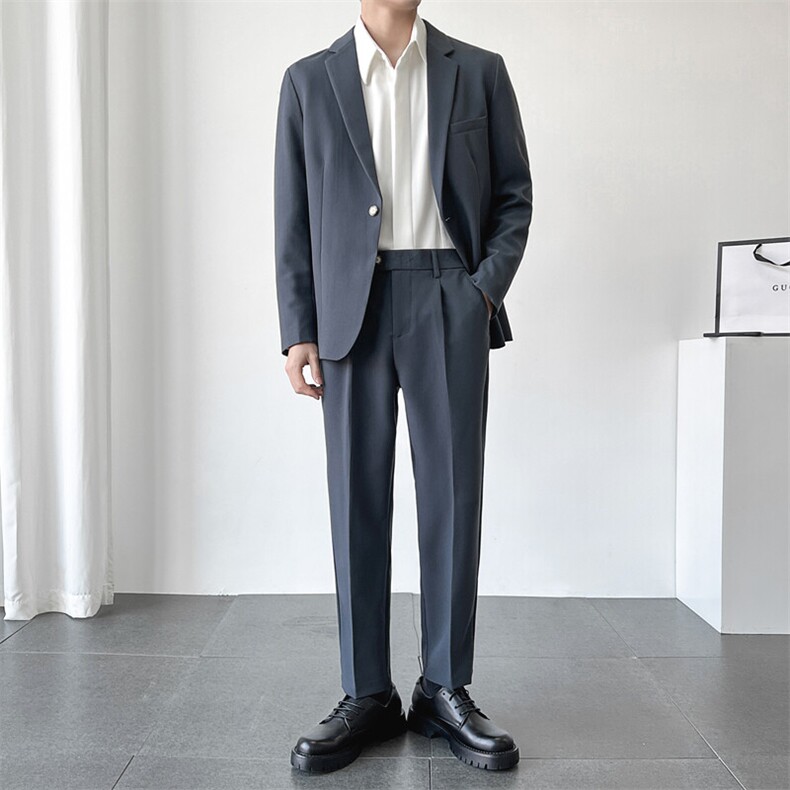 现货2025秋季轻熟风休闲西服外套男单西装X15P130（有套装190）,男装西服套装,电商B276A