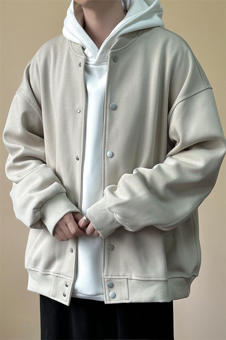 现货-2025春季新品百搭夹克男休闲纯色棒球服外套-AJ2414-P105,男装夹克,电商A351