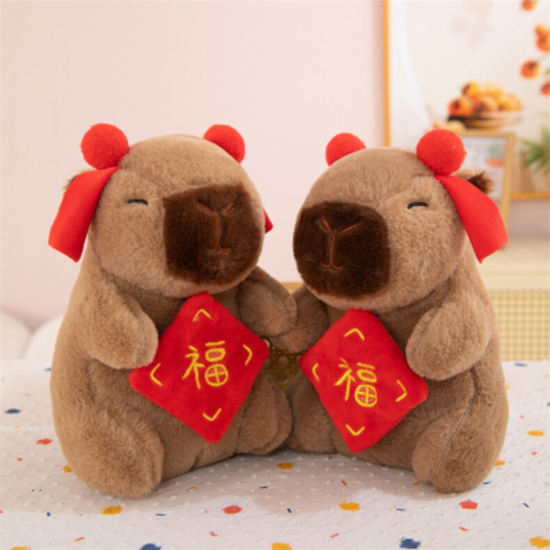 福字水豚，朱艳辉毛绒玩具