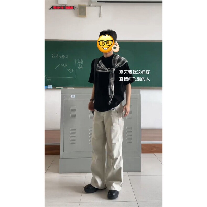 【有货】PX01LL-特P38格子拼接蝴蝶结短袖t恤男女,男装T恤,星座1007（原301D）