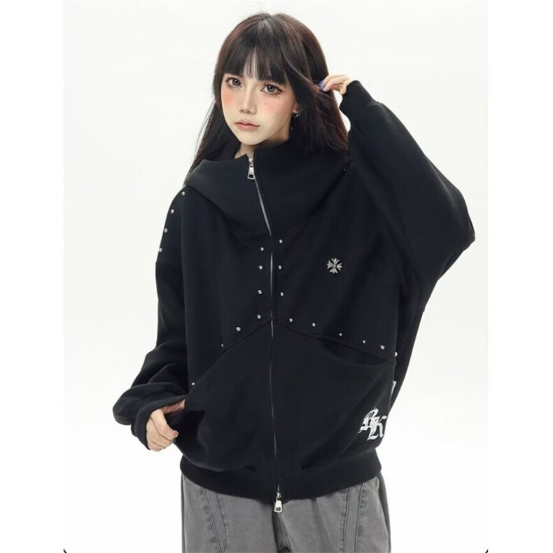 开衫卫衣男女春秋款2025新款连帽宽松休闲上衣卫衣外套WDX204,女装短外套,星座1116A（原606A-3）