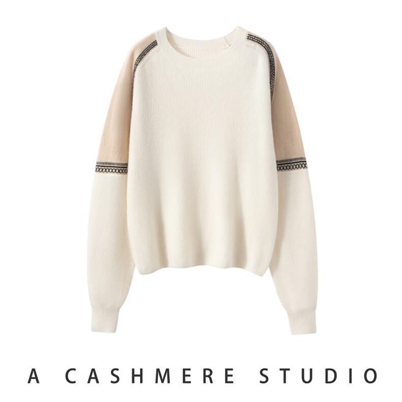 2025年秋季常规款长袖套头舒适百搭通勤，女装针织衫/毛衣，宛咚羊绒