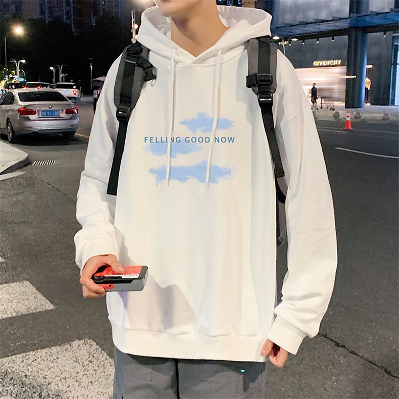 WY2143-P35加绒款-P40纯棉连帽卫衣男大码运动帽衫宽松薄外套男,男装卫衣,电商A040