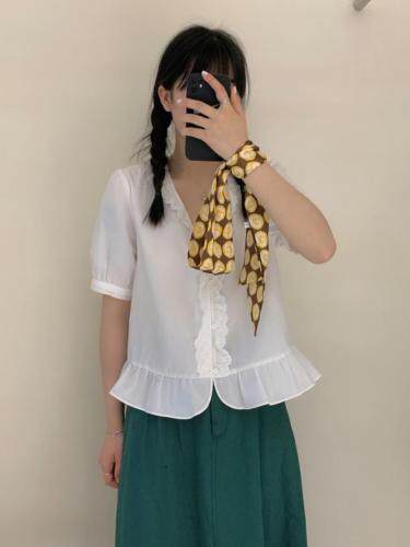 夏季新款花边韩系上衣，女装，Here Bella(5F)