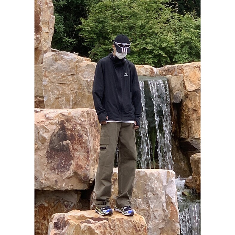 B221 美式ins街头hiphop宽松休闲多口袋工装裤子 LK23120-P65控88图片