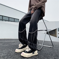 K1943-P45欧美hiphop挂链扎染牛仔裤，男装休闲裤，星座1501-1
