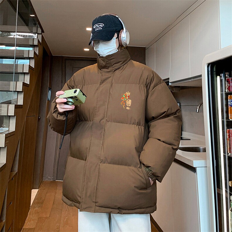 现货 抖音得物可供视频 冬季三防加厚羽绒棉衣外套面包棉服 81159图片