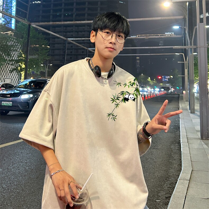 量大优  供视频  重磅麂皮绒短袖T恤男 JPDX215-特P19图片