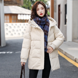 羽绒服女2024冬装新款女装韩版时尚中长款白鸭绒保暖外套图片