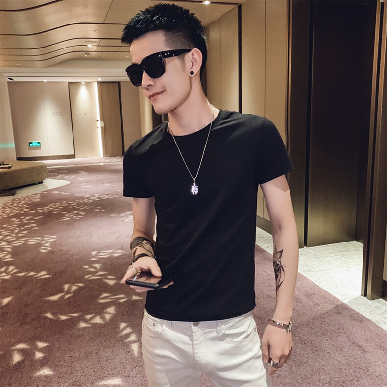 DT606夏季精神小伙网红同款男修身圆领社会短袖T恤,男装T恤,星座102A（原电商D309-1）