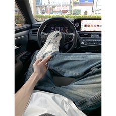 【有货】美式复古假两件工装牛仔裤设计感小众裤子NZ1664LL-特P50，男装牛仔裤，星座1007（原301D）
